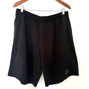Adidas Climalite Blk Drawstring Pocket Lightweight Sporty Running Shorts No Tag